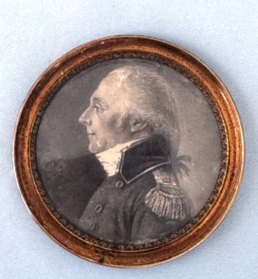 19th C Physiognotrace Portrait France Napoleon Officer Soldier Waterloo Battle - Image 1 of 4