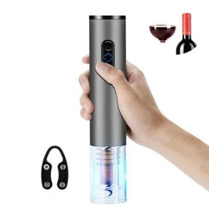 Abridor de botellas de vino eléctrico automático sacacorchos inalámbrico con cortador de papel de aluminio EE. UU. - Imagen 1 de 12