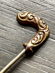 Vintage Stecknadel Gold Stock Topper Griff - Bild 1 von 5