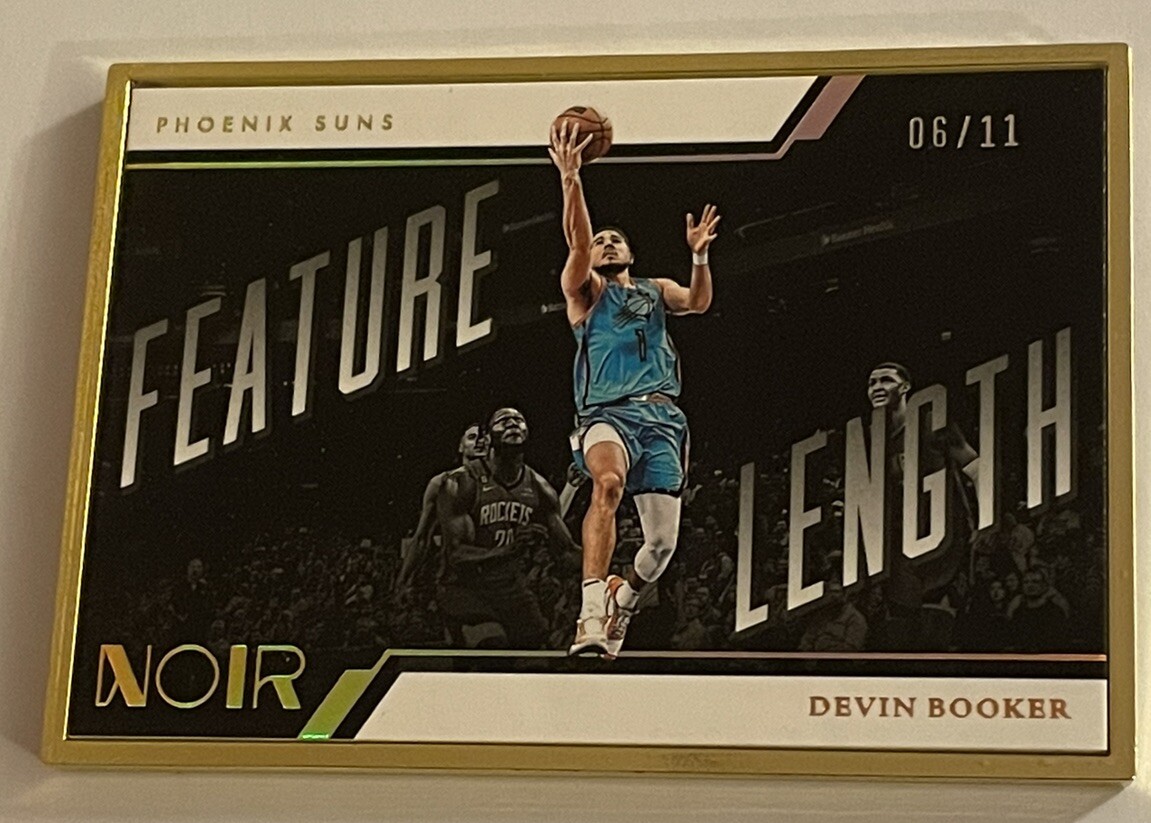 2022-23 Noir Devin Booker Suns Feature Length Metal Frame Gold /11