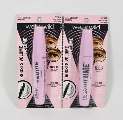 2 Wet n Wild Mega Volume Boosts Volume Mascara C156A VERY BLACK - Image 1 of 2