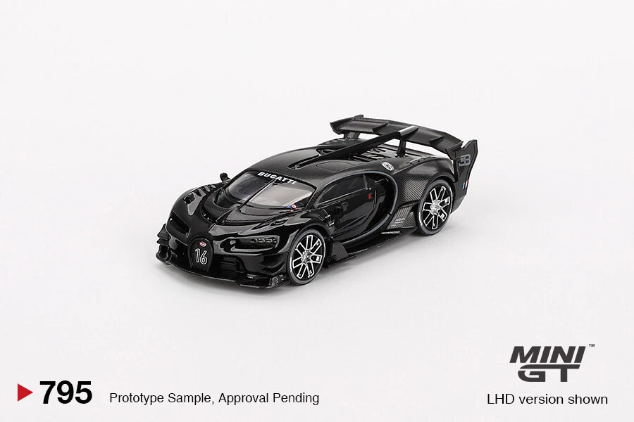 MINI GT - BUGATTI Vision Gran Turismo 2015 LHD nero - 1/64 - MGT00795-L