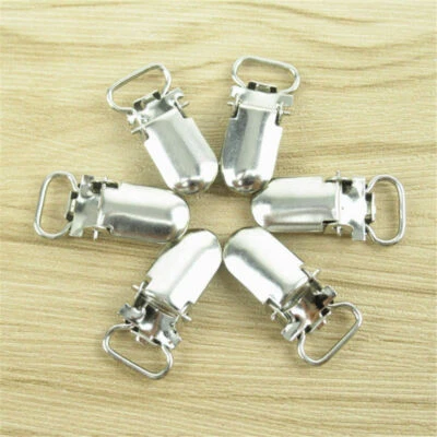 15Pcs Insert Pacifier Metal Holder Suspender Clips Mitten For DIY Craft 10mm - Image 1 of 4