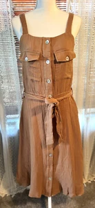 Women’s New Brown Strap Casual Long Dress Size Small - Picture 1 of 7