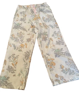 Columbia Women’s Cotton Floral Pajama Sleep Pants, Size Large - Picture 1 of 10