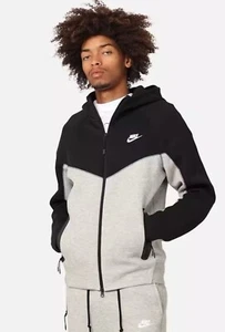 Nike Tech Fleece Black Grey Full-Zip Sportswear Hoodie Mens Size Medium (M) NEW✅ - Picture 1 of 5