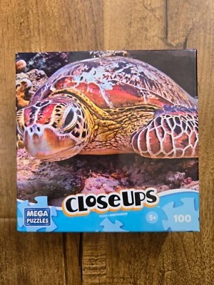 Close-Ups Mega 100 PC Puzzle Swimming Turtle New 5+ - Image 1 of 4