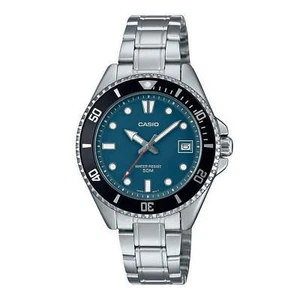 Casio Standard Analog Stainless Steel Blue Dial Quartz MDV-10D-2A1V Men's Watch - Picture 1 of 3