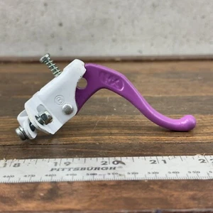 Old School BMX Dia Compe MX Brake Lever Left Front 1985 Lavender White Freestyle - Picture 1 of 15