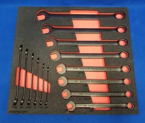 Juego de llaves combinadas PROTO J1200FBASD, acero óxido negro, estándar, desplazado con espuma - Imagen 1 de 9