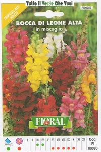 BOCCA DI LEONE ALTA MISCUGLIO -CESPUGLI ALTI E MAZZI-FLORAL - BUSTA SEMENTI - Imagen 1 de 1