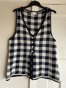 Gorgeous Checked Knitted Waistcoat - ASOS - Size L - New Without Tags - Picture 1 of 7