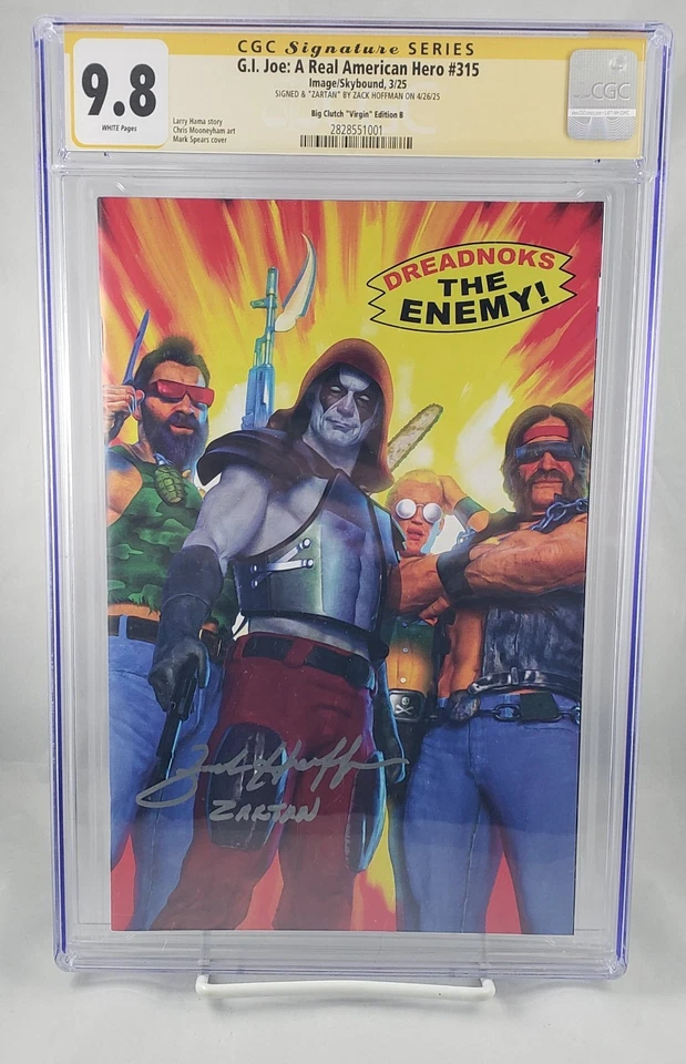 G.I. Joe A Real American #315 CGC SS 9.8 Zack Hoffman signed Big Clutch Variant - Image 1 of 1