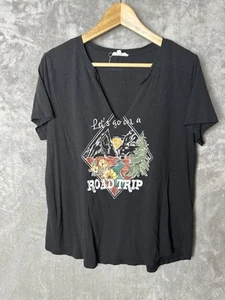 Maurices Shirt Womens Extra Large Short Sleeved T Shirt Road Trip Boho Hippie - Picture 1 of 8