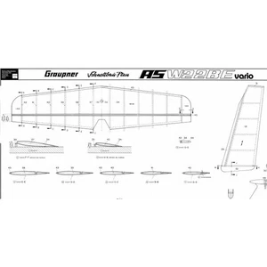 Bauplan ASW 22 BE Vario Modellbauplan - Picture 1 of 1