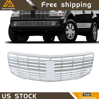 Rejilla superior delantera cromada de plástico para Lincoln Navigator 2007 08-2014 7L7Z-8200-A Foto 1 de 4