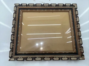 HAND CARVED WOOD PHOTO FRAME FOR 14”X16" PHOTO - FRAME IS 21.5 X 18.5 - Picture 1 of 10