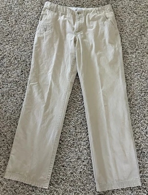 Columbia Womens Chino Pants Size 12 Khaki Relaxed Flat Front Straight Leg - Image 1 of 4