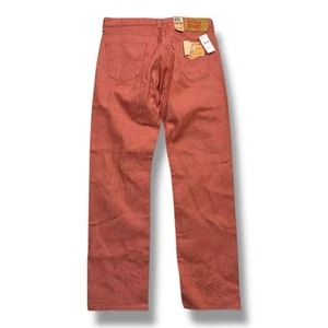 NWT Levis 501 Premium Salmon Pink White Oak Cone Denim Jeans 36 34 - Picture 1 of 8