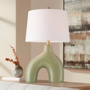 360 Lighting Lyrah 25" High Modern Green Ceramic Table Lamp - Picture 1 of 10