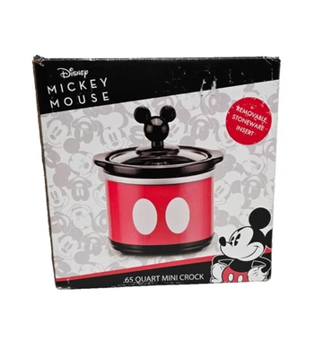 Disney Mickey Mouse .65 Quart Mini Crock Pot with Removable Stoneware New - Image 1 of 3