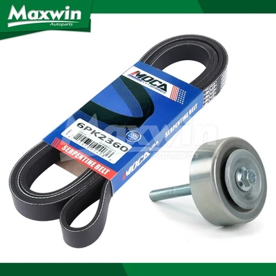 Serpentine Belt w/ Idler Pulley Fit Buick Enclave Chevrolet Traverse GMC Acadia - Imagem 1 de 4