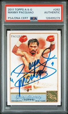 2011 Topps Allen & Ginter Manny Pacquiao PSA/DNA Authentic Auto “Pac-Man” - Image 1 of 3