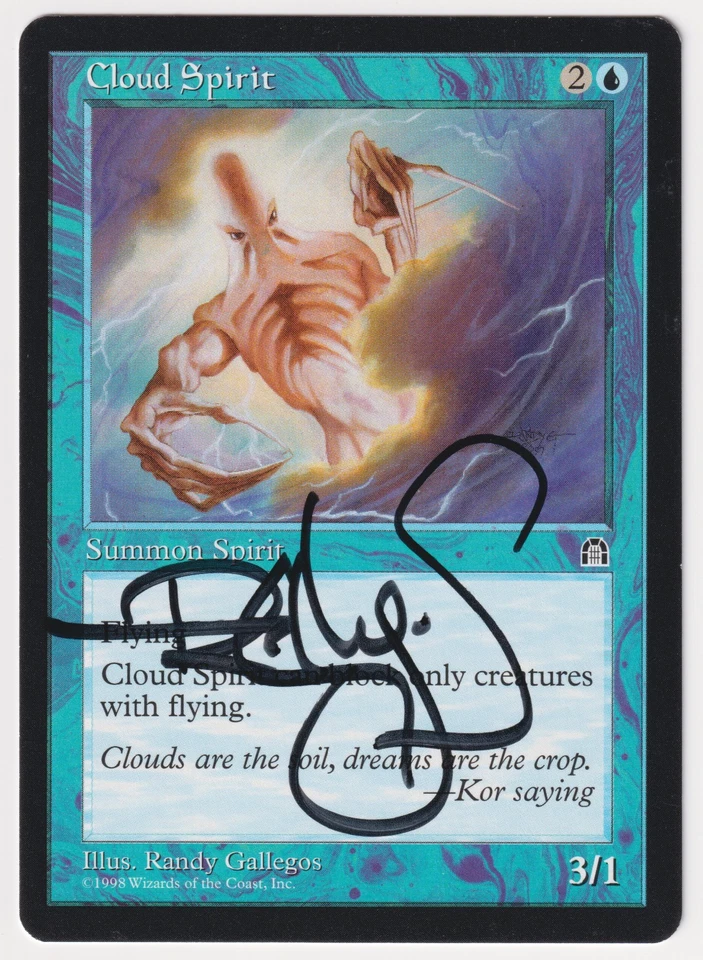 Signed Cloud Spirit Proof LP Stronghold Artist Randy Gallegos 1998 MTG Magic AP! - Image 1 of 2