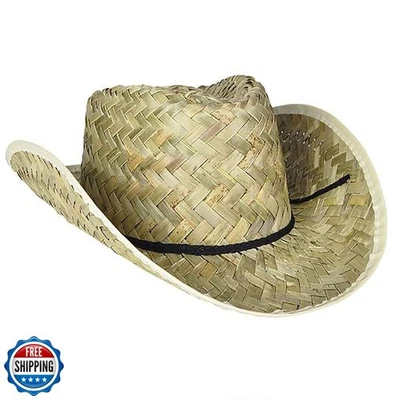The Dreidel Company Straw Cowboy Hat, Western Hat, Dress Up Costume, Pretend  - Image 1 of 3