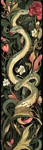 Leinwandbild Blumen Serpentin grün creme Design Wandbild Poster Druck - Bild 1 von 22