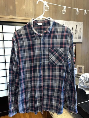 Crooks & Castles Plaid Flannel Long Sleeve Button Down Shirt Mens Large - Image 1 of 2