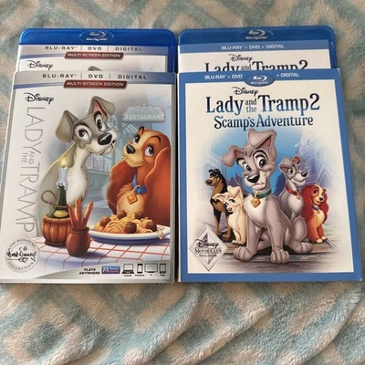 Lady and the Tramp (Disney Signature Collection) & Scamps Adventure LOT Blu-ray - Image 1 of 4