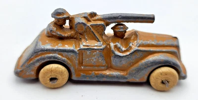 Винтажная пушка Barclay Manoil 3,25 дюйма автомобиль артиллерийский грузовик. Белые шины. b4 - Изображение 1 из 4