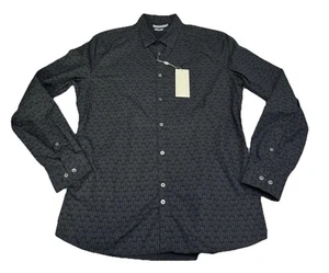 Mens Large J. Lindeberg DANI CL PLKT ASTRONOMICAL LUX Sportshirt Black NWT Slim - Picture 1 of 9