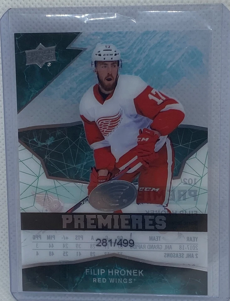 FILIP HRONEK 2018-19 UPPER DECK ICE PREMIERES LEVEL 3 RC #D 281/499 - Image 1 of 1