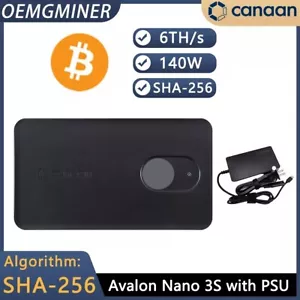Canaan Avalon Nano 3S 6TH/s Bitcoin Miner White (with PSU) - Shipped on March - Bild 1 von 7
