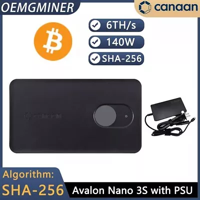 Canaan Avalon Nano 3S 6TH/s Bitcoin Miner White (with PSU) - Shipped on March - Image 1 of 4