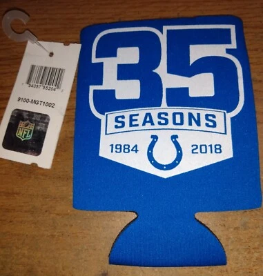 Porta bebidas de fútbol americano Indianapolis Colts NFL Kaddy Can Koozie Coozie Foto 1 de 2
