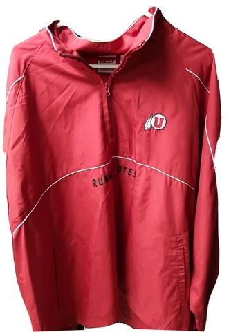 Red Oak 1/4 Zip Long Sleeve Utah Utes Size  XL Pullover Jacket Cover