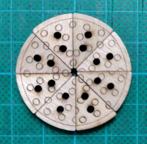 Pizza Slice Buttons X8 - Picture 1 of 2