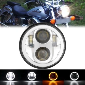 5.75" LED Headlight High Low for Honda Shadow VT 600 700 750 1100 VTX 1300 1800 - Bild 1 von 12