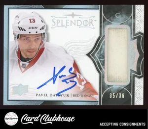 2020-21 UD The Cup '17-18 Splendor Bordered Auto Relic #BD-PD Pavel Datsyuk /36 - Foto 1 di 2