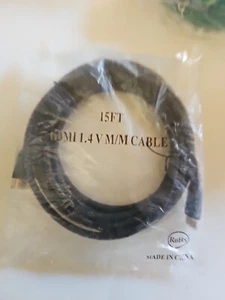 HDMI 1 . 4 V 15 FT M/ M CABLE 1080p FOR HDTV - Picture 1 of 2
