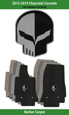Alfombrillas de primera fila Lloyd Berber para Chevrolet Corvette 2015-2019 con logotipo de Jake Foto 1 de 4