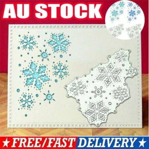 Cutting Dies Stencil Scrapbooking Album Card Metal Snowflakes Christmas CraftsKP - Picture 1 of 8