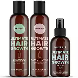 MOERIE Hair Growth Set – Shampoo, Conditioner & Spray (Packaging May Vary) - Picture 1 of 10