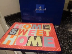 PIMPERNEL / PORTMEIRION SET OF FOU LARGE PLACEMATS - HOME SWEET HOME - Picture 1 of 3