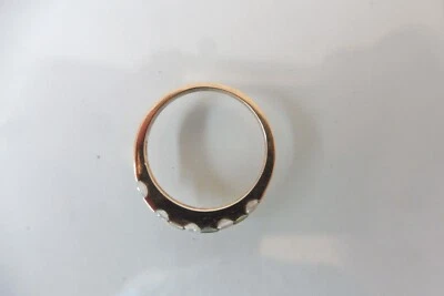 Anello Elegante In Argento 925 Placcato Oro Con Pietre Tagliate - Immagine 1 di 4