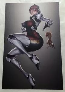 Robot Girl With A Squirrel. Postcard (Z2) - Picture 1 of 2