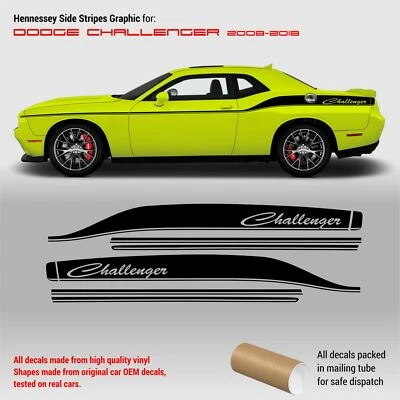 Gráfico de rayas laterales Hennessey para Dodge Challenger 2011-2021 Foto 1 de 4
